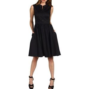 Kate Spade black Carissa party dress formal cocktail wedding designer midi